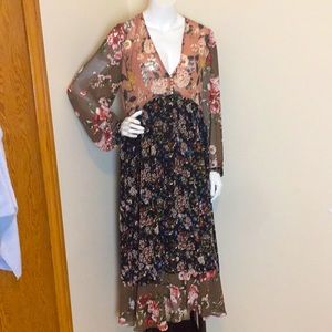 Flowered Boho Maxi Dress